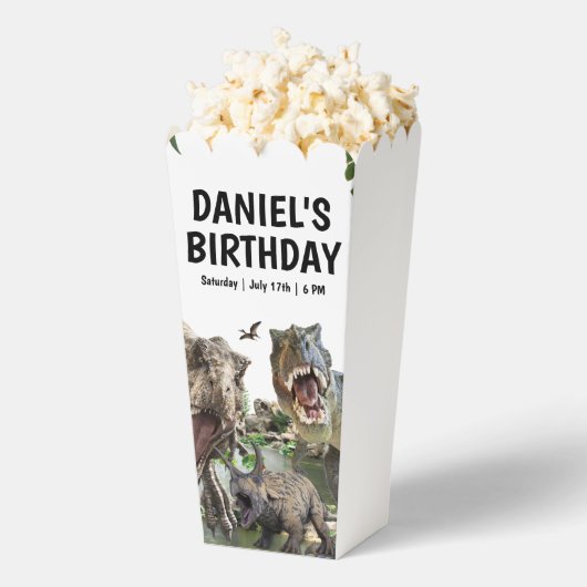Dinosaurus Printable verjaardagsfeest, Dino Party Bedankdoosjes (Popped)