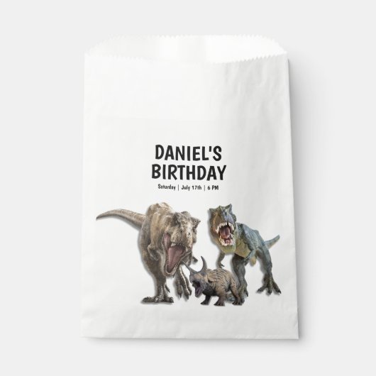 Dinosaurus Printable verjaardagsfeest, Dino Party Bedankzakje (Voorkant)