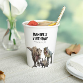 Dinosaurus Printable verjaardagsfeest, Dino Party Papieren Bekers