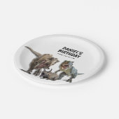 Dinosaurus Printable verjaardagsfeest, Dino Party Papieren Bordje (Gekanteld)