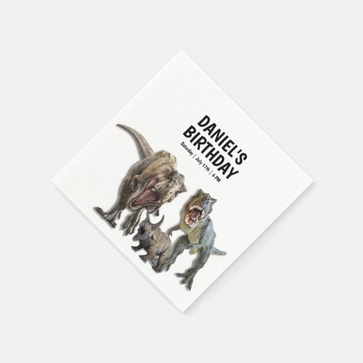 Dinosaurus Printable verjaardagsfeest, Dino Party Servet (Hoek)
