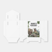 Dinosaurus Printable verjaardagsfeest, T rex Verja Bedankdoosjes (Uitgevouwen)