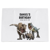 Dinosaurus Printable verjaardagsfeest, T rex Verja Groot Cadeauzakje (Voorkant)