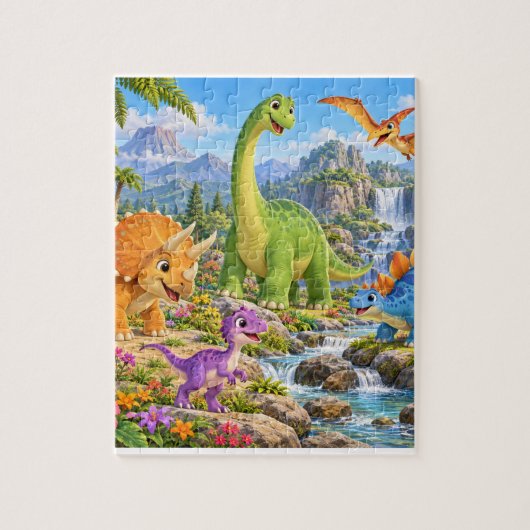 dinosaurus puzzel (Verticaal)