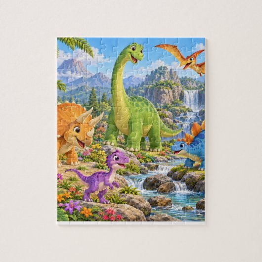 dinosaurus puzzel (Verticaal)