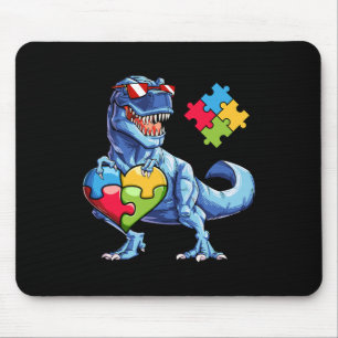 Dinosaurus Puzzelstuk Autisme Bewustzijn Jongens K Muismat