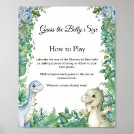 Dinosaurus Raad de Buikgrootte Spel Bord Poster