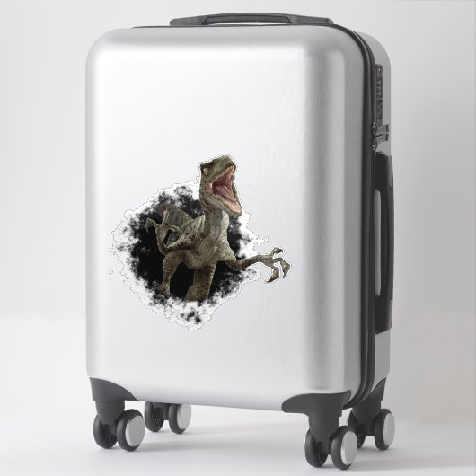 Dinosaurus Rapor Velociraptor Gat Scheur Sticker (Koffer)