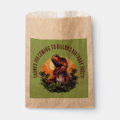 Dinosaurus rauw verjaardag bedankzakje (Voorkant)