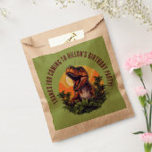 Dinosaurus rauw verjaardag bedankzakje (Gezegeld)
