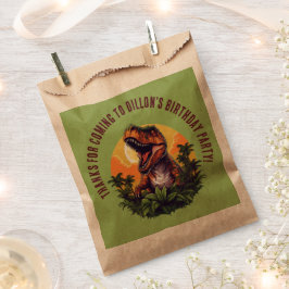 Dinosaurus rauw verjaardag bedankzakje