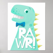Dinosaurus RAWR kinderkamer Poster (Voorkant)