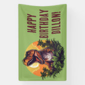 Dinosaurus Rawr Verjaardagsbanner Spandoek (Verticaal)