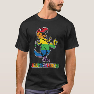 Dinosaurus Regenboog Allysaurus LGBT trots - LGBTQ T-shirt