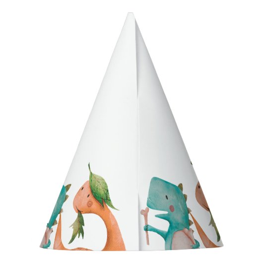 Dinosaurus Rex Verjaardagsfeestje Douche Feesthoedjes (Achterkant)