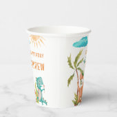 Dinosaurus Rex Verjaardagsfeestje Douche Papieren Bekers (Rechts)