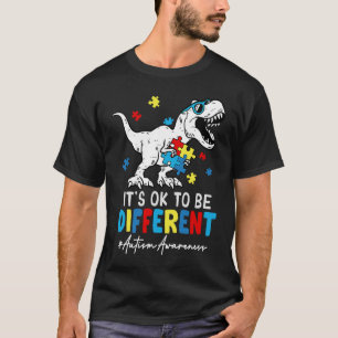 Dinosaurus Rex Verschillende Autisme Awareness Maa T-shirt