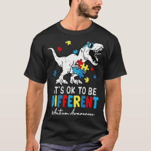 Dinosaurus Rex Verschillende Autisme Awareness Maa T-shirt