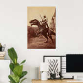 Dinosaurus Ridder Kunstprint Gotische Jurassische  Poster (Thuiskantoor)