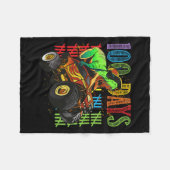 Dinosaurus rijden op een monstertruck 100 dagen va fleece deken (Voorkant (Horizontaal))