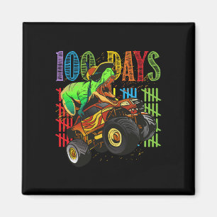 Dinosaurus rijden op een monstertruck 100 dagen va magneet