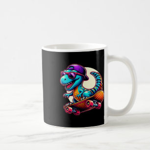 Dinosaurus Rijdt Skateboard Grappige T-rex Dino Sk Koffiemok