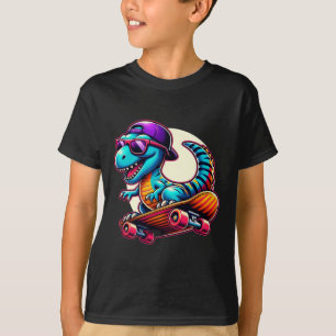 Dinosaurus Rijdt Skateboard Grappige T-rex Dino Sk T-shirt