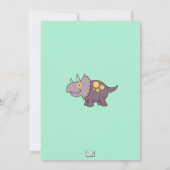 Dinosaurus Rock Verjaardagsfeest Kaart (Achterkant)