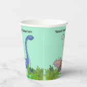 Dinosaurus Rock Verjaardagsfeest Papieren Bekers (Rechts)