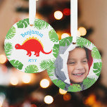 Dinosaurus Rode Stegosaurus Foto Keepsake Kerstmis Ornament<br><div class="desc">Dinosaur Red Stegosaurus Tropical Photo Keepsake Christmas Ornament * Coördinerende producten zullen beschikbaar zijn in onze winkel. Neem contact met ons op als u dit ontwerp op een specifiek product wilt toepassen om uw eigen unieke bijpassende item te creëer! Heel erg bedankt voor het bekijken van een DoodleLulu uiterlijk op...</div>