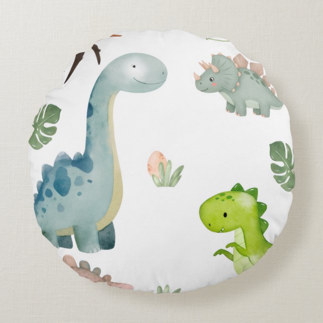 dinosaurus rond kussen (Voorkant)