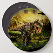 dinosaurus ronde button 6,0 cm (Voorkant /achterkant)