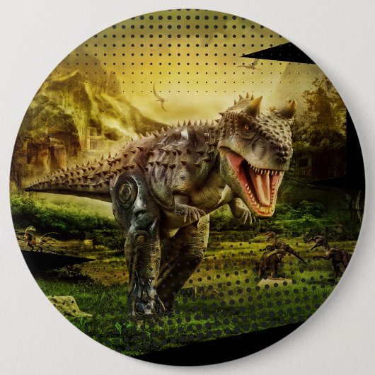 dinosaurus ronde button 6,0 cm (Voorkant)