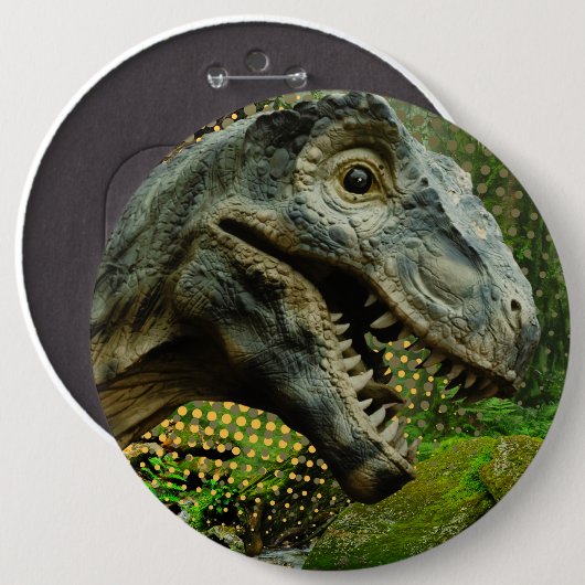 dinosaurus ronde button 6,0 cm (Voorkant /achterkant)