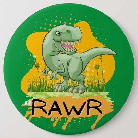 dinosaurus ronde button 6,0 cm (Voorkant)