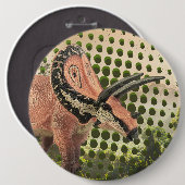 dinosaurus ronde button 6,0 cm (Voorkant /achterkant)