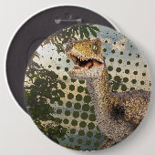 dinosaurus ronde button 6,0 cm (Voorkant /achterkant)