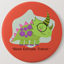 dinosaurus ronde button 6,0 cm