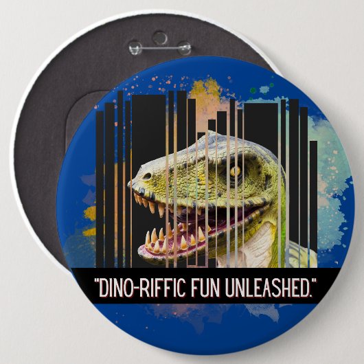 dinosaurus ronde button 6,0 cm (Voorkant /achterkant)