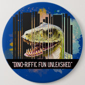 dinosaurus ronde button 6,0 cm (Voorkant)