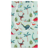 Dinosaurus Schattig blauw Kinder Klein Cadeauzakje (Voorkant)