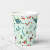 Dinosaurus Schattig blauw Kinder Papieren Bekers (Rechts)