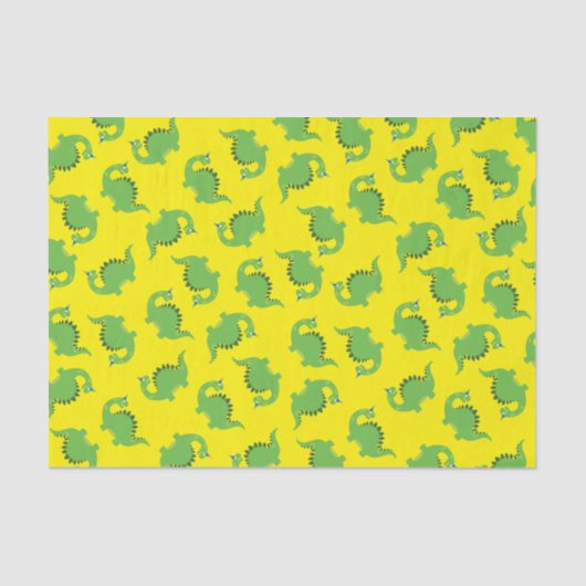 Dinosaurus Schattige 1e verjaardagsfeestje tissuep Tissuepapier (Voorkant)