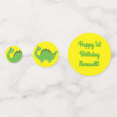 Dinosaurus Schattige 1e Verjaardagsfeesttafel Deco Confetti (Voorkanten)