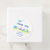 Dinosaurus Schattige Baby shower Dank u Bedankjes Labels (In situ)