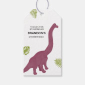 Dinosaurus Schattige Dino Kind Verjaardagsfeest Fa Cadeaulabel (Voorkant)