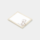 dinosaurus, schattige dinosaurus,  stijl post-it® notes (Schuin)