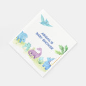 Dinosaurus Schattigee Waterverf Baby shower Partij Servet (Hoek)