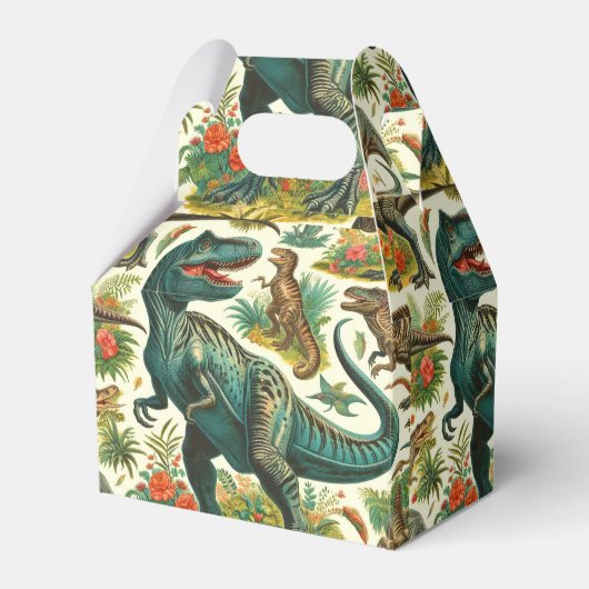dinosaurus schilderij bedankdoosjes (Voorkant Zijde)