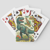  dinosaurus schilderij pokerkaarten (Achterkant)